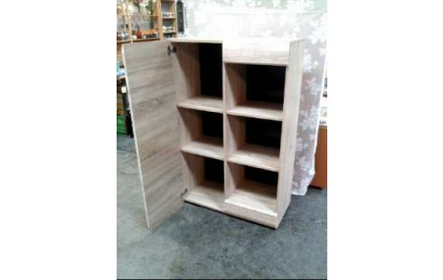 REGALKOMMODE HOLZ HELL 1 TÜR 6-FÄCHER