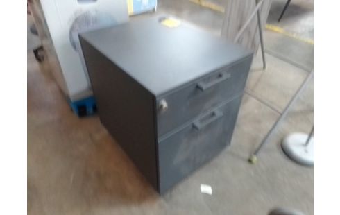 CAISSON DE BUREAU 2 TIROIRS GRIS