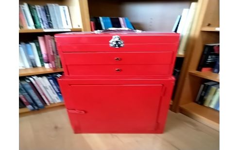 CAISSE A OUTILS METAL ROUGE 2 T 1P