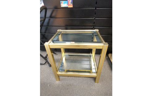 BOUT DE CANAPE VERRE DORÉ