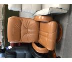 FAUTEUIL COSYFORM DOSSIER REGLABLE CUIR COGNAC