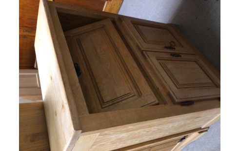 SECRETAIRE CHENE CLAIR 2 PORTES 1 BATTANT