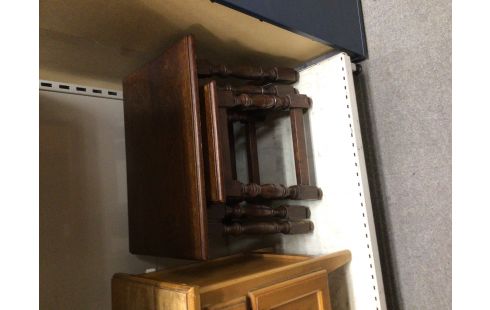 TABLE GIGOGNES CHENE FONCE LOT DE 3