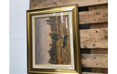 TABLEAU CHAMPS CADRE DOREE