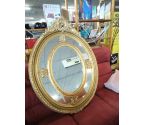MIROIR PARE CLOSE OVALE BOIS DORÉ