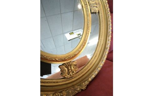 MIROIR PARE CLOSE OVALE BOIS DORÉ