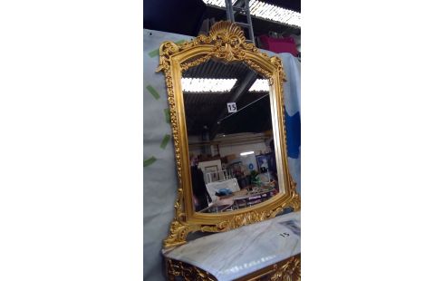 CONSOLE DOREE  + MIROIR