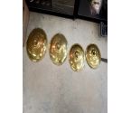 SERIE DE 4 COUVERCLES LAITON