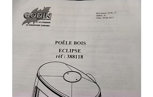 POELE A BOIS GODIN ECLIPSE 8 KW NOTICE ACCESS