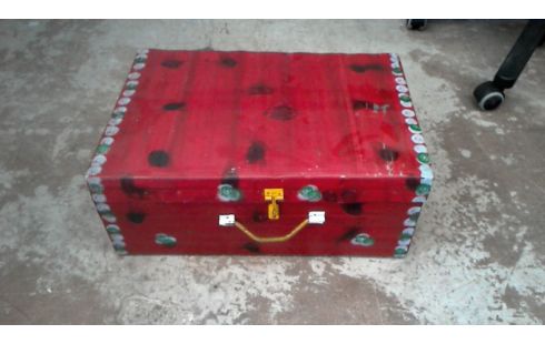 MALLE METALLIQUE ROUGE L.49CM