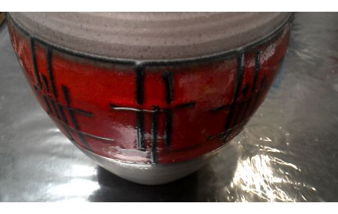 AIGUIERE VINTAGE BRUN GRIS MET ROUGE