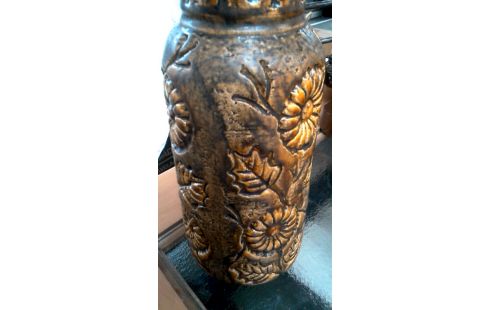 JARRÓN AÑADA PARDO FLOR