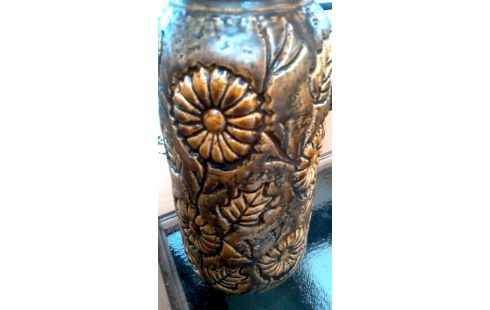 JARRÓN AÑADA PARDO FLOR