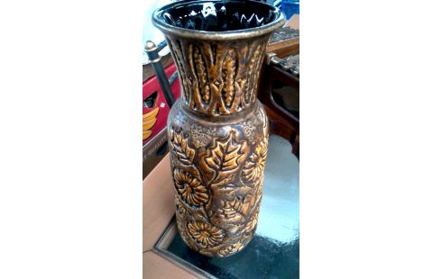 JARRÓN AÑADA PARDO FLOR