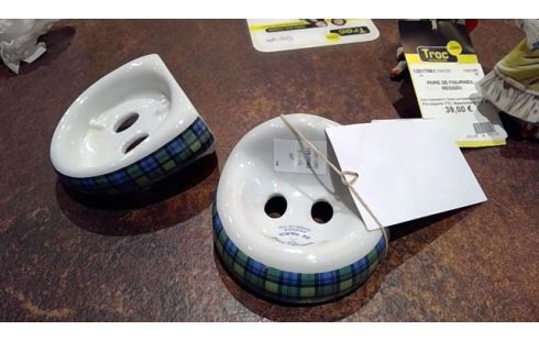 PORTE BROSSE À DENTS PORCELAINE DE PARIS