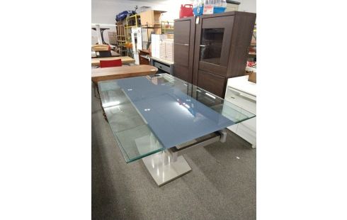 TABLE MODERNE VERRE 2 ALLONGES