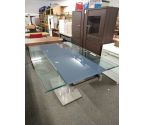 TABLE MODERNE VERRE 2 ALLONGES