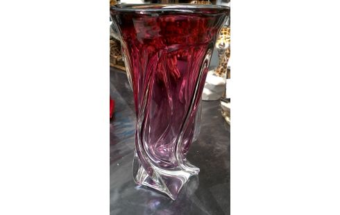 JARRÓN PASTA DE VIDRIO ROJO