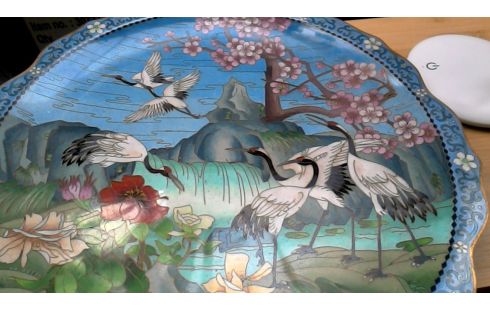 BORD CLOISONNE OOSTERS KOPER EMAIL