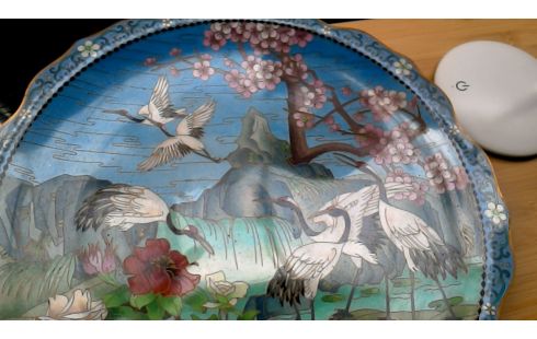 BORD CLOISONNE OOSTERS KOPER EMAIL