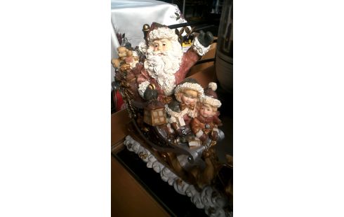 DECO-OBJECT SLEE KERSTMAN KUNSTSTOF