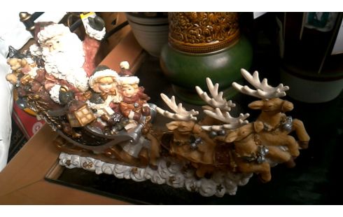 DECO-OBJECT SLEE KERSTMAN KUNSTSTOF