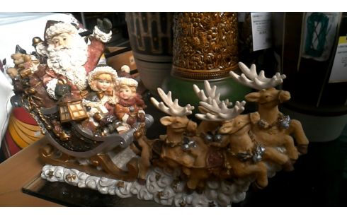 DECO-OBJECT SLEE KERSTMAN KUNSTSTOF