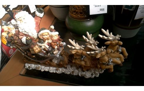 DECO-OBJECT SLEE KERSTMAN KUNSTSTOF