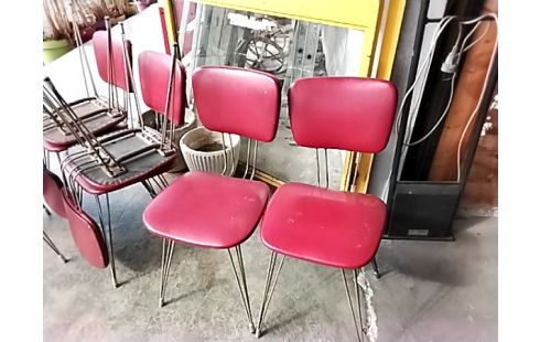 LOT DE 6 CHAISES VINTAGE