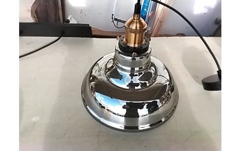 SUSPENSION VERRE EFFET METAL