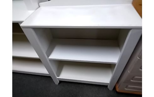 BIBLIOTHEQUE BASSE MODERNE BLANCHE