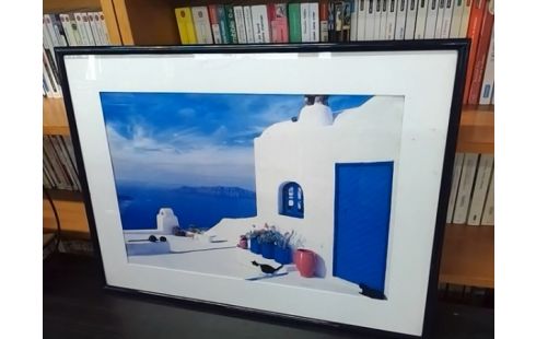 CADRE GRECE AVEC CHATS