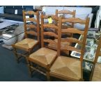 LOT DE 4 CHAISES PAILLEES