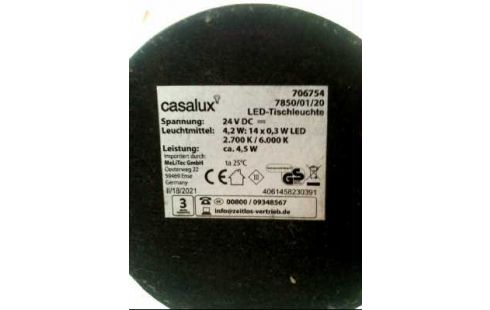 TISCHLAMPE KUGELF. <CASALUX> DIMMBAR