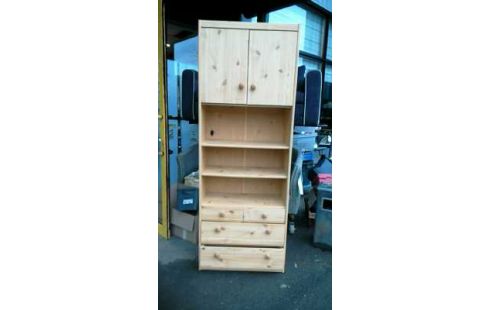 ETAGERE PIN 2 PORTES 4 TIROIRS