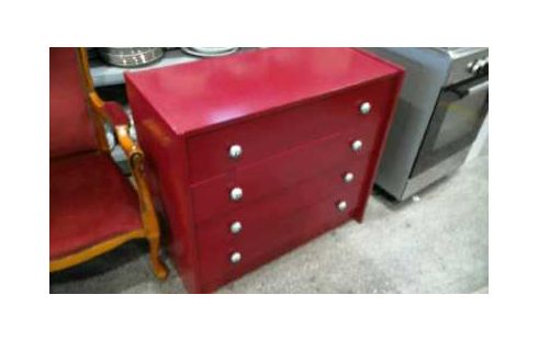 CÓMODA 4 CAJONES ROJO