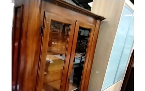 VITRINE BOIS 2 PORTES CLE