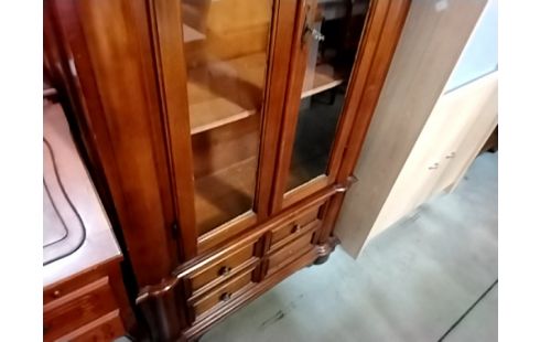 VITRINE BOIS 2 PORTES CLE