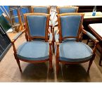 FAUTEUIL  LAAG X4 LOUIS XVI BLAUW