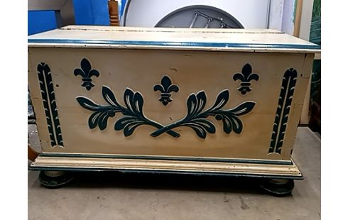 OPBERGMEUBEL BAROK MOTIEF WIT-GROEN