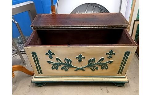 OPBERGMEUBEL BAROK MOTIEF WIT-GROEN