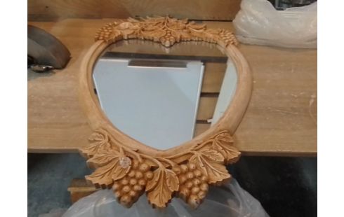 MIROIR BOIS OVALE