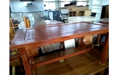 TABLE RECTANGULAIRE 80X150 BOIS EXOTIQUE