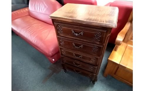 CHIFFONNIER 5 TIROIRS BOIS RUSTIQUE