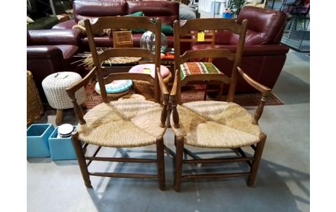 PAIRE DE CHAISES PAYSANNES