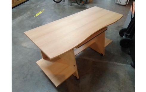 BUREAU INFORMATIQUE MELAMINE SUR ROULETTES