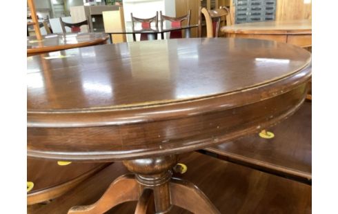 TABLE RONDE SANS ALLONGES PIED CENTRAL BOIS RUSTIQUE EN L ETAT