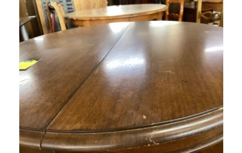 TABLE RONDE SANS ALLONGES PIED CENTRAL BOIS RUSTIQUE EN L ETAT