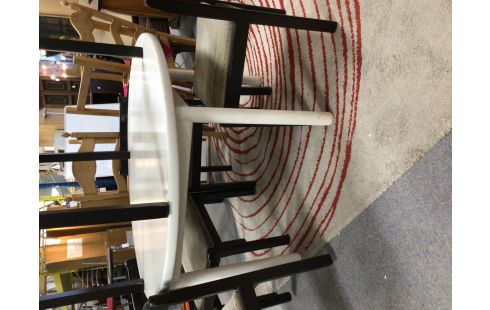 TABLE MITO RONDE BLANCHE AVEC ALLONGE