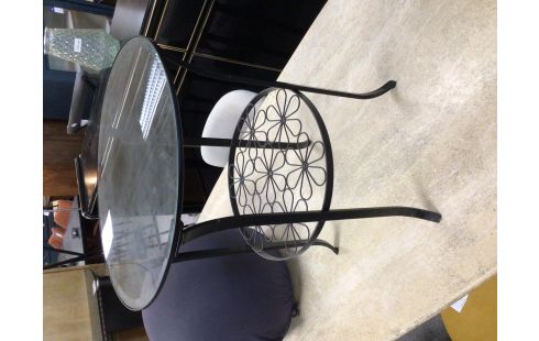 TABLE D APPOINT FER FORGE FLEURS